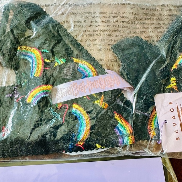 Savage X Fenty Pride Capsule Collection Bralette String Bikini & Thigh High Set - Picture 15 of 17